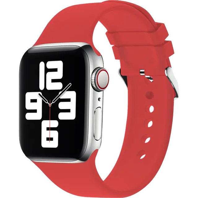 سوار جرين لايون سيليكون مع مشبك متوافق مع ساعات ابل 42/44/45 ملم | Green Lion Green Silicone Band with Buckle Watch Strap for Apple Watch 42/44/45MM