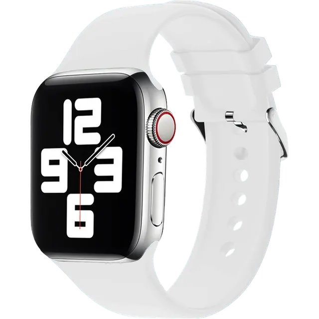 سوار جرين لايون سيليكون مع مشبك متوافق مع ساعات ابل 42/44/45 ملم | Green Lion Green Silicone Band with Buckle Watch Strap for Apple Watch 42/44/45MM