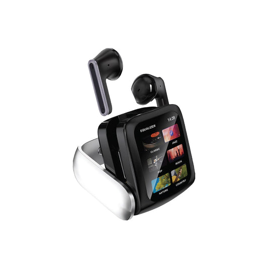 سماعات جرين لايون بشاشة عرض ذكية - اسود | Green Lion Smart Display Earbuds - Black