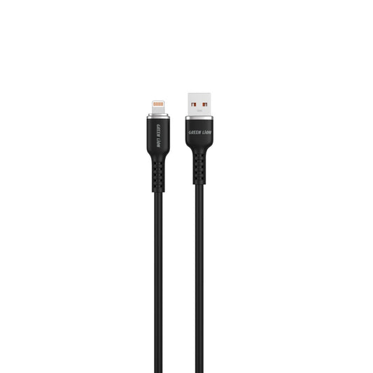 كيبل جرين لايون يو اس بي اي الى لايتننغ, سيليكون بطول 1 متر | Green Lion USB-A TO Lightning Silicone Cable - 1M.