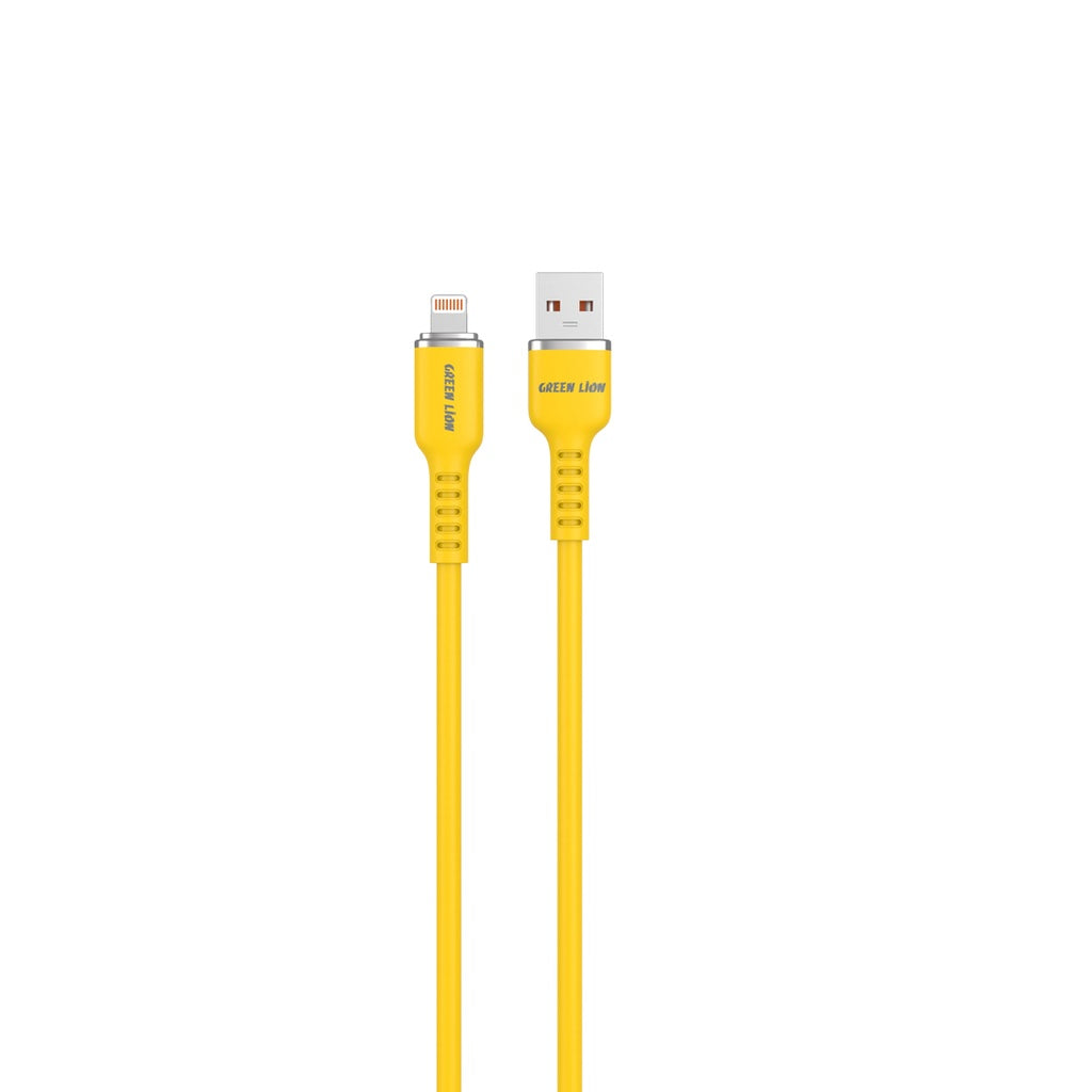 كيبل جرين لايون يو اس بي اي الى لايتننغ, سيليكون بطول 1 متر | Green Lion USB-A TO Lightning Silicone Cable - 1M.