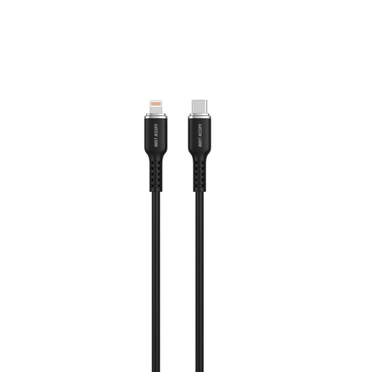 Green Lion USB-C TO Lightning Silicone Cable - كابل جرين ليون تايب سي الى لايتننج سيلكون  18 واط