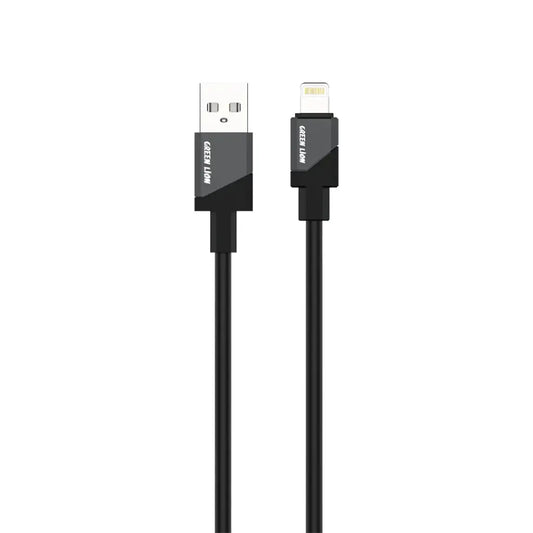 كيبل جرين لايون يو اس بي اي الى لايتننغ بقدرة 12 واط وطول 1 متر - اسود | Green Lion USB-A to Lightning Silicone Cable 1m 12W - Black