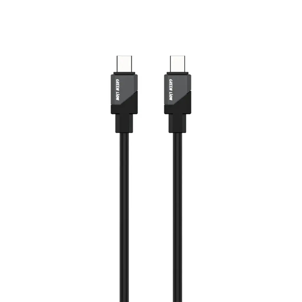 كيبل جرين لايون يو اس بي سي الى يو اس بي سي بقدرة 60 واط وطول 1 متر - اسود | Green Lion USB-C to USB-C Silicone Cable 1m 60W - Black