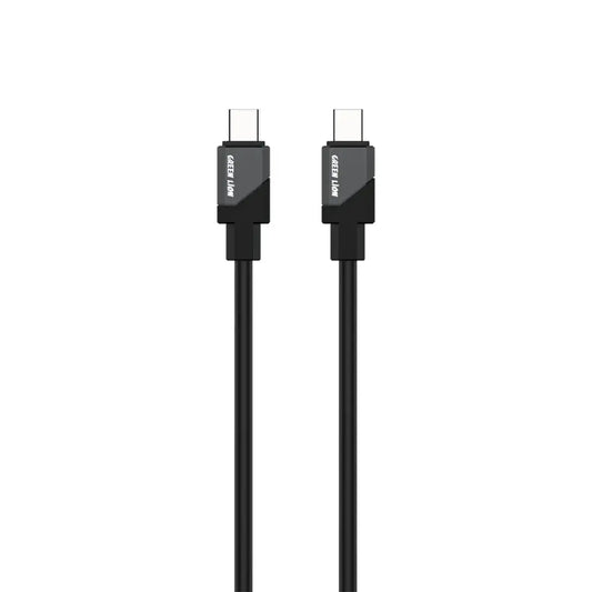 كيبل جرين لايون يو اس بي سي الى يو اس بي سي بقدرة 60 واط وطول 1 متر - اسود | Green Lion USB-C to USB-C Silicone Cable 1m 60W - Black