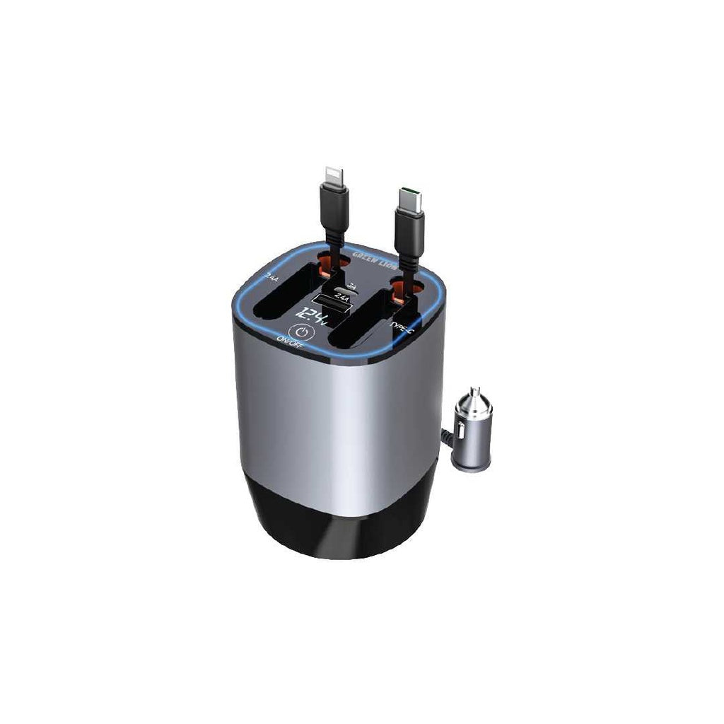 Green Lion Multifunctional Car Charger 38W - شاحن السيارة متعدد الوظائف من جرين ليون – 38 واط