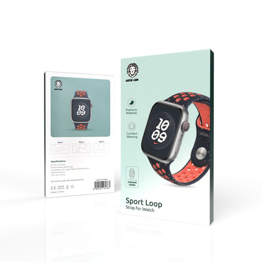 سوار سيليكون رياضي لساعة ابل 42/44/45/49 ملم من جرين لايون | Green Lion Sport Loop Silicone Strap 42/44/45/49 MM.
