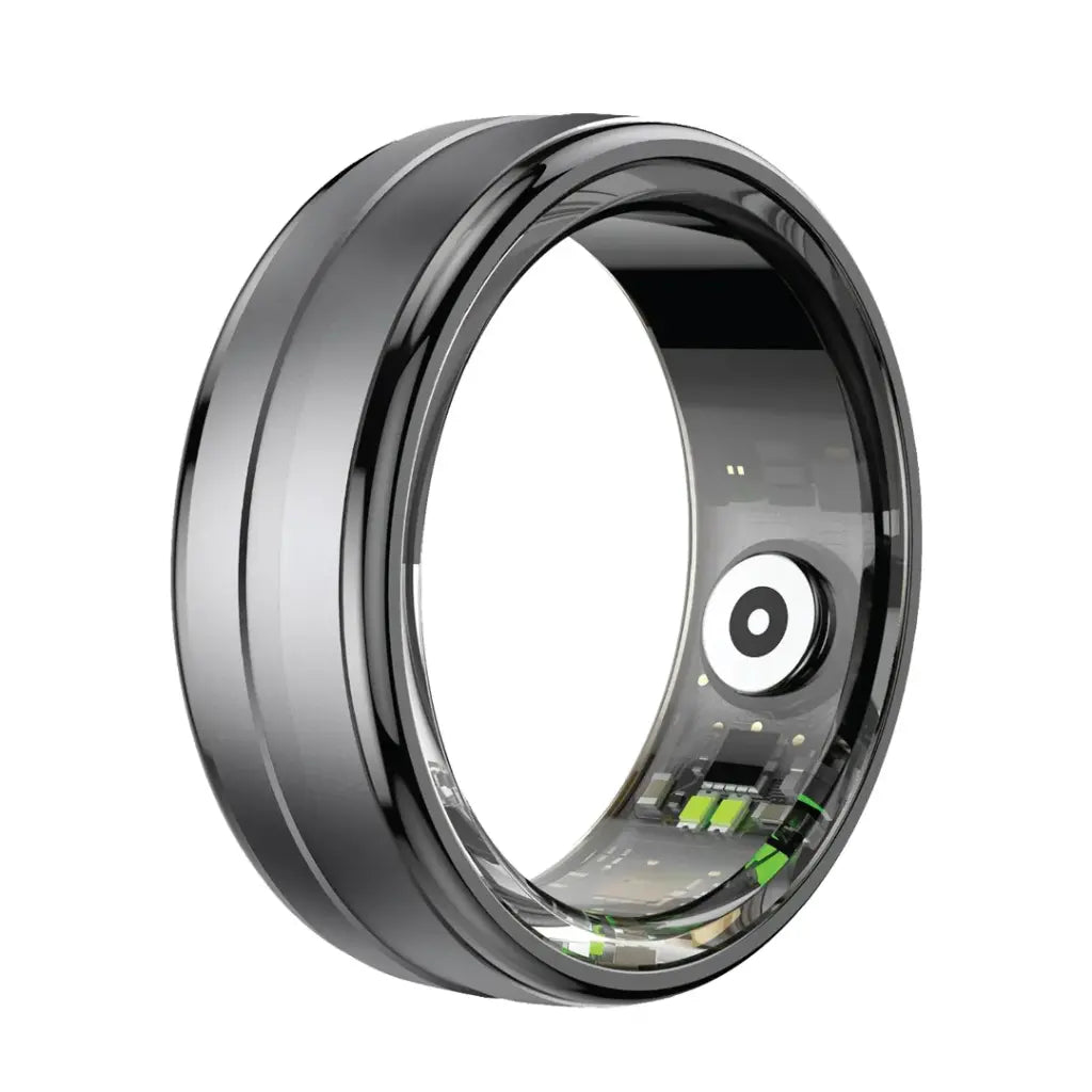 Green Lion Smart Health Tracker Ring 9" - Black - خاتم تتبع الصحة الذكي جرين ليون مقاوم للماء
