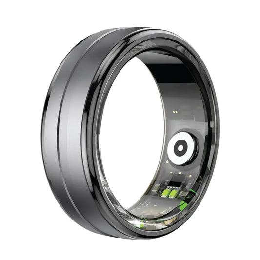 Green Lion Smart Health Tracker Ring 9" - Black - خاتم تتبع الصحة الذكي جرين ليون مقاوم للماء