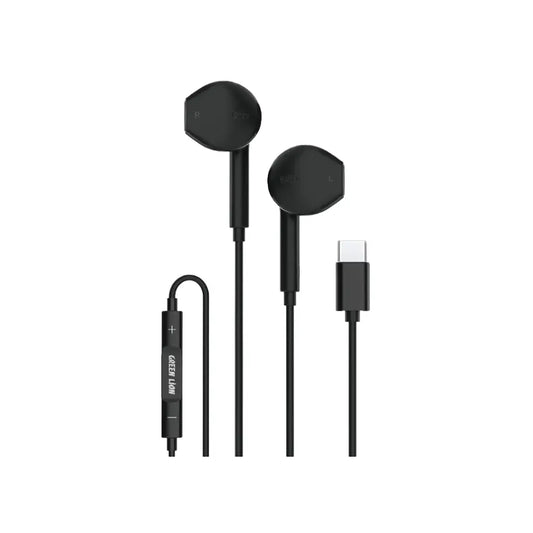 سماعات ستيريو من جرين لايون بمنفذ يو اس بي سي  | Green Lion Stereo Earphone With Type-C Connector.