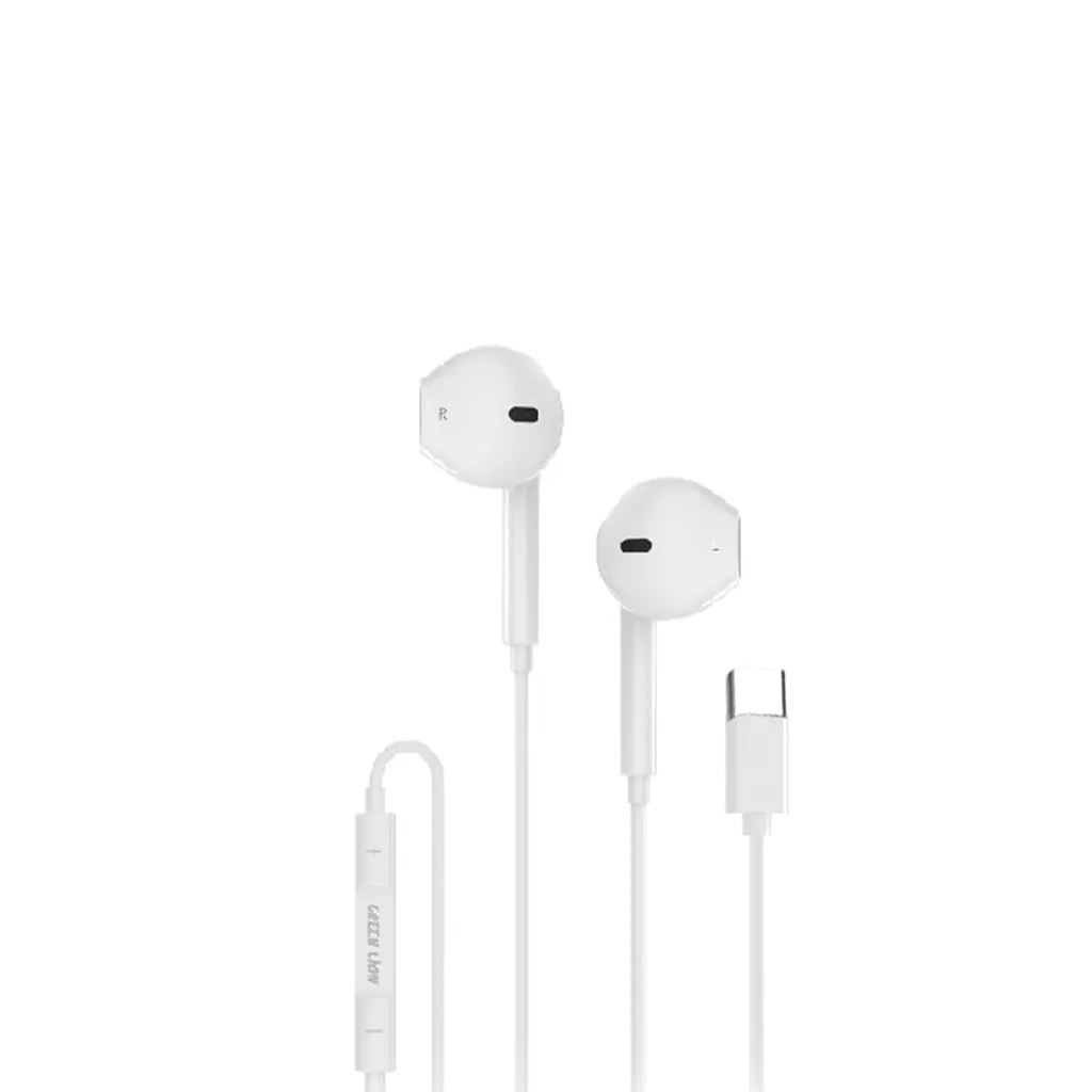 سماعات ستيريو من جرين لايون بمنفذ يو اس بي سي  | Green Lion Stereo Earphone With Type-C Connector.