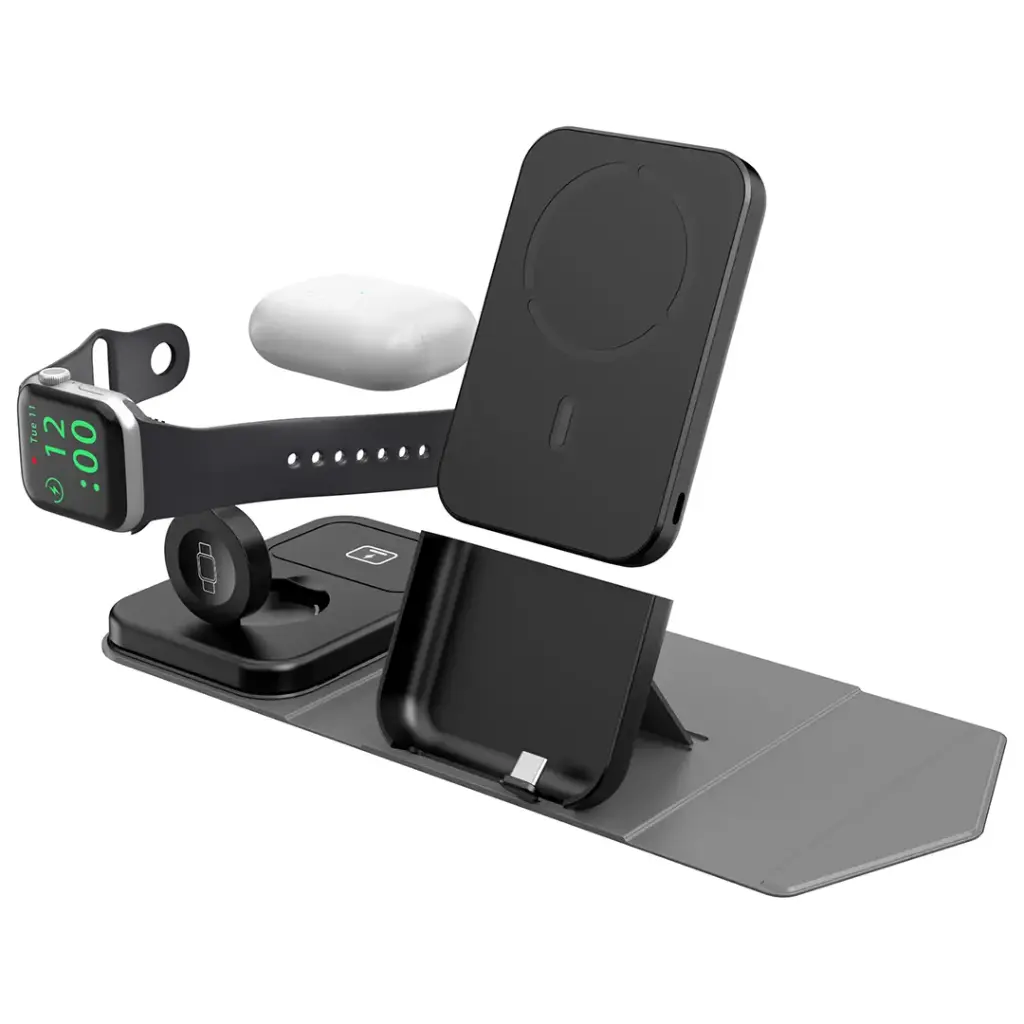 باور بانك جرين لايون تريو جارج برو بسعة 5000 مللي امبير وبقدرة شحن 20 واط - رمادي | Green Lion Trio Charge Pro 5000mAh Power Bank PD 20W - Gray