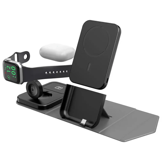 باور بانك جرين لايون تريو جارج برو بسعة 5000 مللي امبير وبقدرة شحن 20 واط - رمادي | Green Lion Trio Charge Pro 5000mAh Power Bank PD 20W - Gray