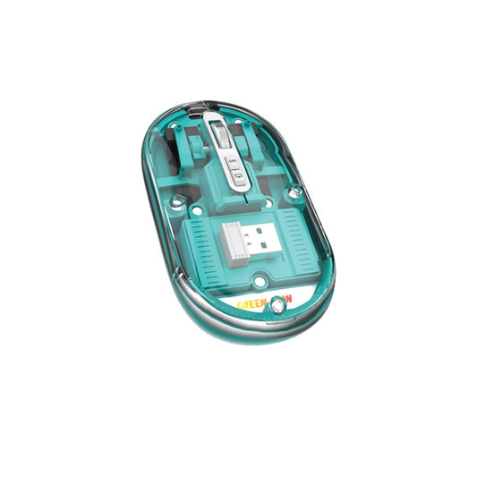 ماوس جرين لايون لايت الشفاف | Green Lion Transparent Mouse Lite.