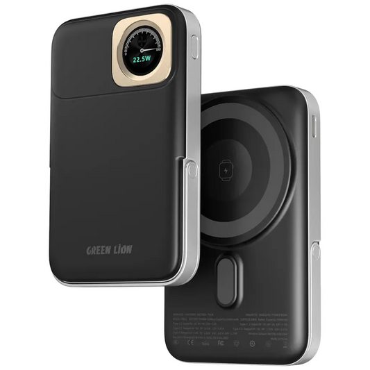 باور بانك جرين لايون Volt Gauge بسعة 10,000 مللي امبير وبقدرة شحن 22.5 واط | Green Lion Volt Gauge 10000mAh Power Bank PD 22.5W