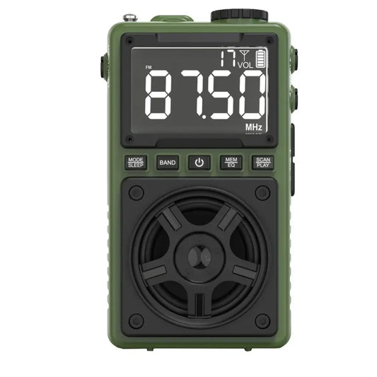 Green Lion Voyager Portable Radio | Flash Light | Speaker - راديو محمول جرين ليون فوياجر | سماعة | فلاش