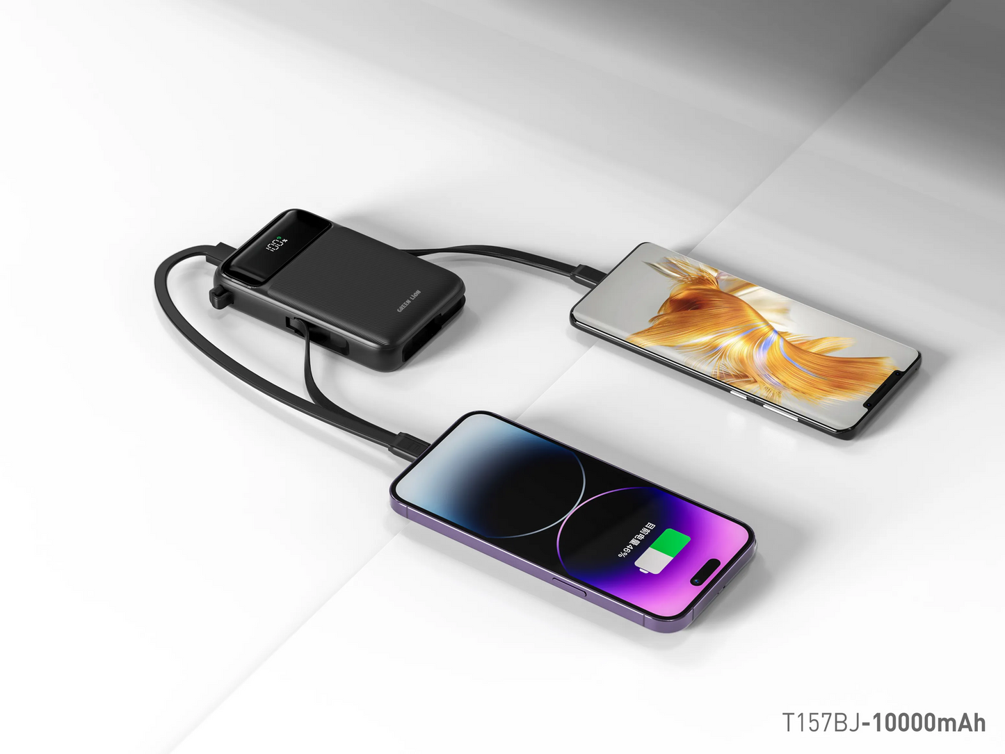 باور بانك جرين لايون لوزيرن المغناطيسي اللاسلكي بسعة 10,000 مللي امبير - اسود | Green Lion Luzern 10K mAh MagSafe Power Bank - Black