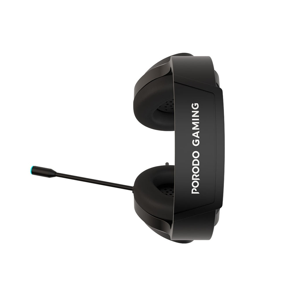 سماعة الالعاب PDX414 من بورودو جيمنج اي سبورتس عالية الدقة مع اضائة RGB - اسود | Porodo Gaming PDX414 E-Sports High Definition RGB Headphone – Black