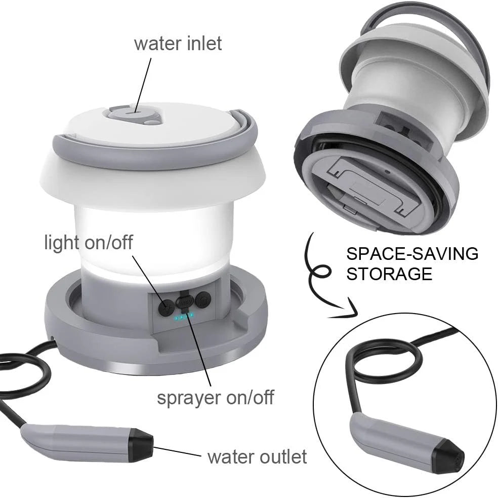 بيديه كهربائي محمول 2 في 1 من جرين لايون مع اضائة ليلية | Green Lion 2-in-1 Portable Electric Bidet with Night Light