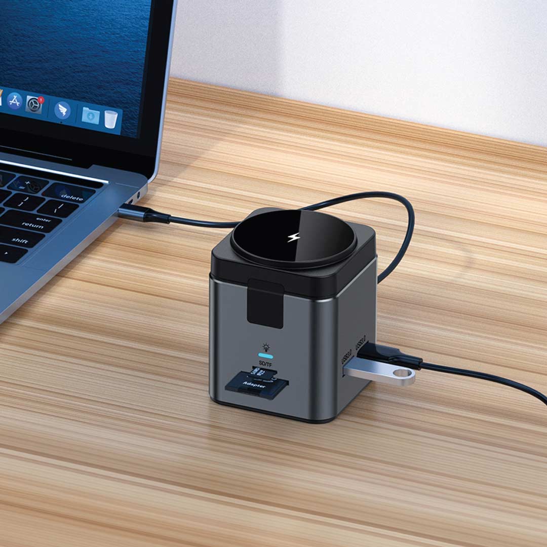 محطة توصيل جرين لايون 9 في 1 - أسود | Green Lion 9 In 1 Hub Docking Station - Black