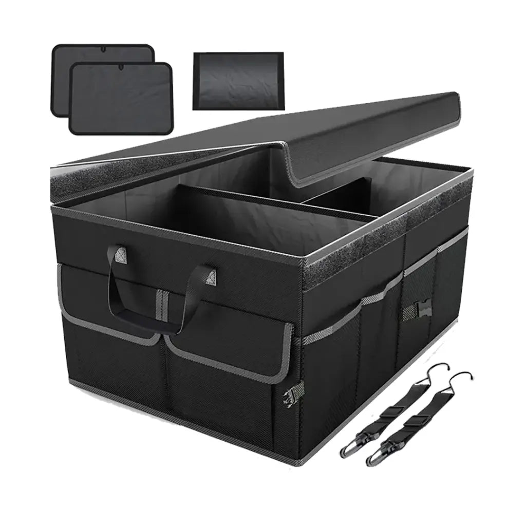 منظم شنطة السيارة جرين لايون بسعة 57 لتر - أسود | Green Lion Car Trunk Organizer 57L - Black