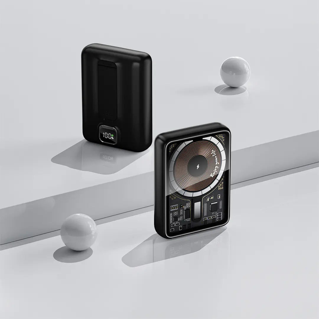 ماغسيف باور بانك جرين لايون تشامبرز بسعة 10,000 مللي امبير -  اسود | Green Lion Chambers MagSafe 10000mAh Power Bank – Black