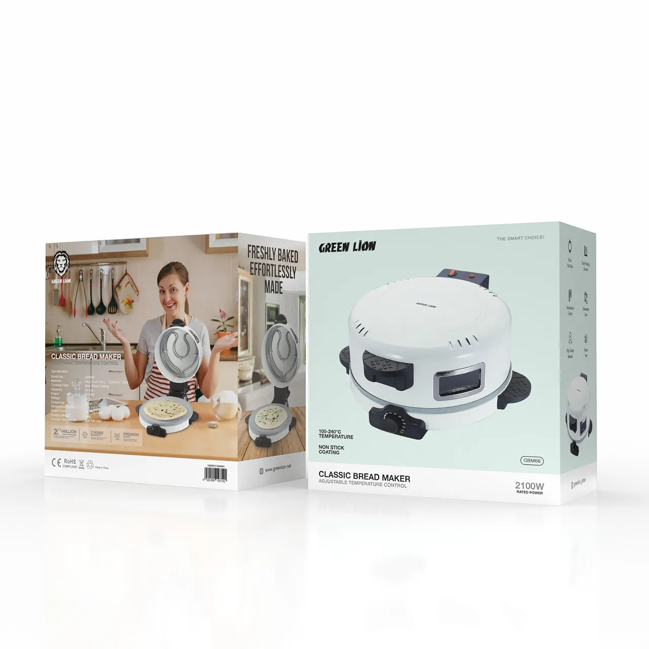 صانعة الخبز الكلاسيكية من جرين لايون بقدرة 2100 واط | Green Lion Classic Bread Maker 2100W