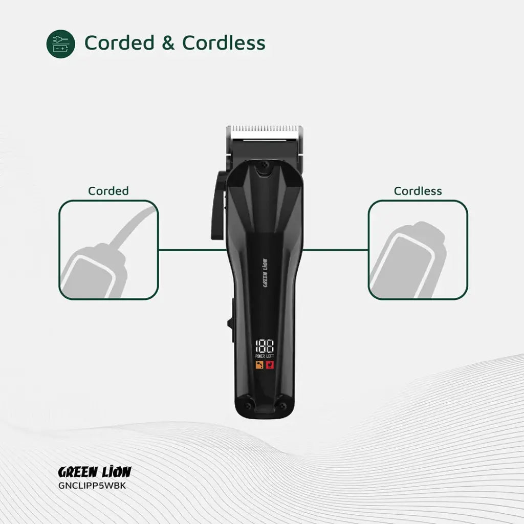 ماكينة الحلاقة الاحترافية جرين لايون كليب برو - اسود | Green Lion Clip Pro Professional Hair Clipper - Black