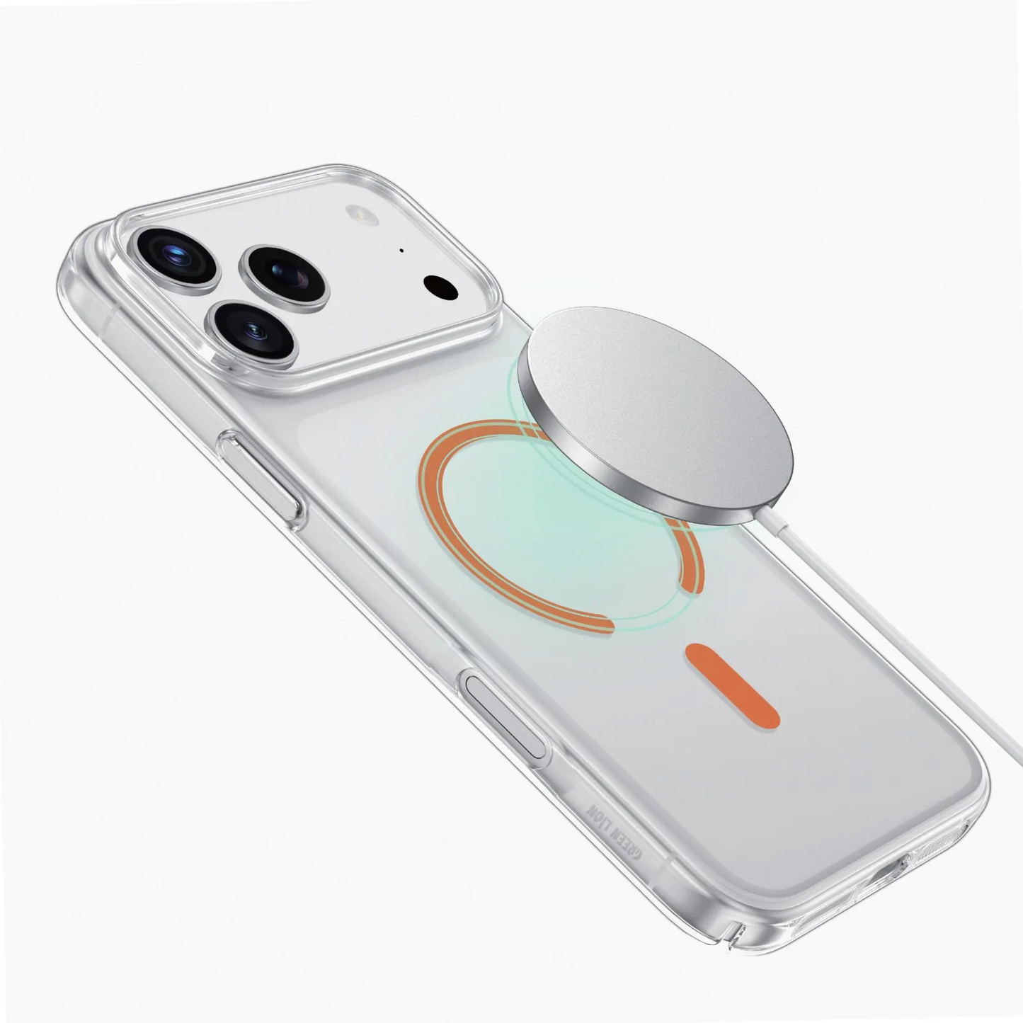 كفر جرين لايون Coral Delgado لهاتف ايفون 17 برو ماكس - برتقالي | Green Lion Coral Delgado Case for iPhone 17 Pro Max – Orange