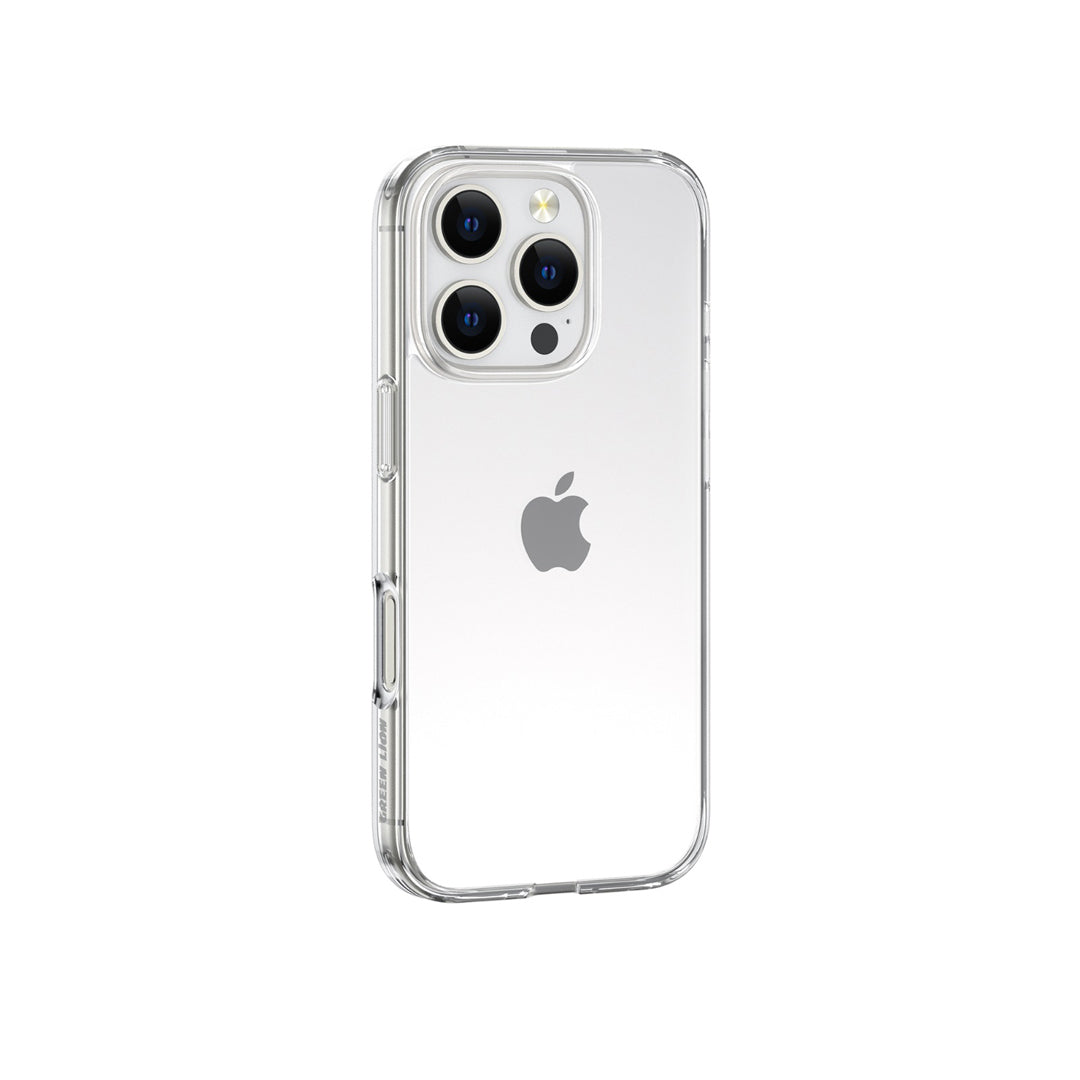 كفر جرين لايون الشفاف الكريستالي لسلسلة ايفون 16 | Green Lion Crystal Clear Case iPhone 16 Series.