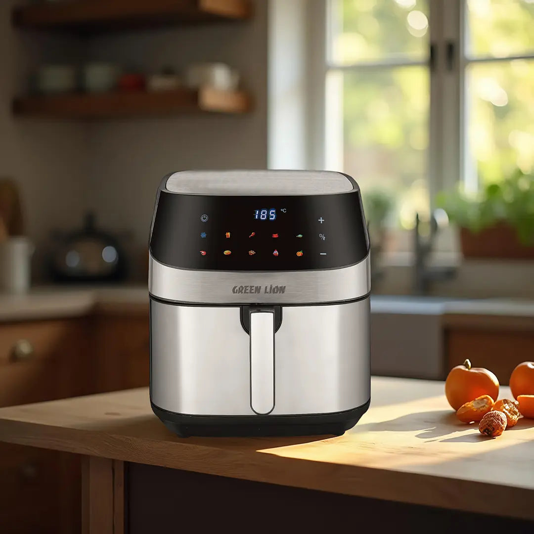 Firkera Hewayê ya Green Lion Deluxe bi Ekrana Destikê ya LED û Kapasîteya 8L