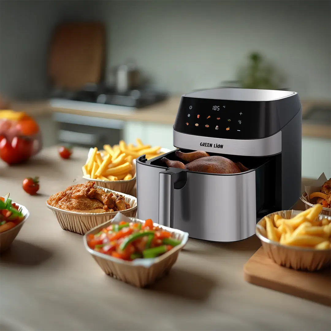 Firkera Hewayê ya Green Lion Deluxe bi Ekrana Destikê ya LED û Kapasîteya 8L