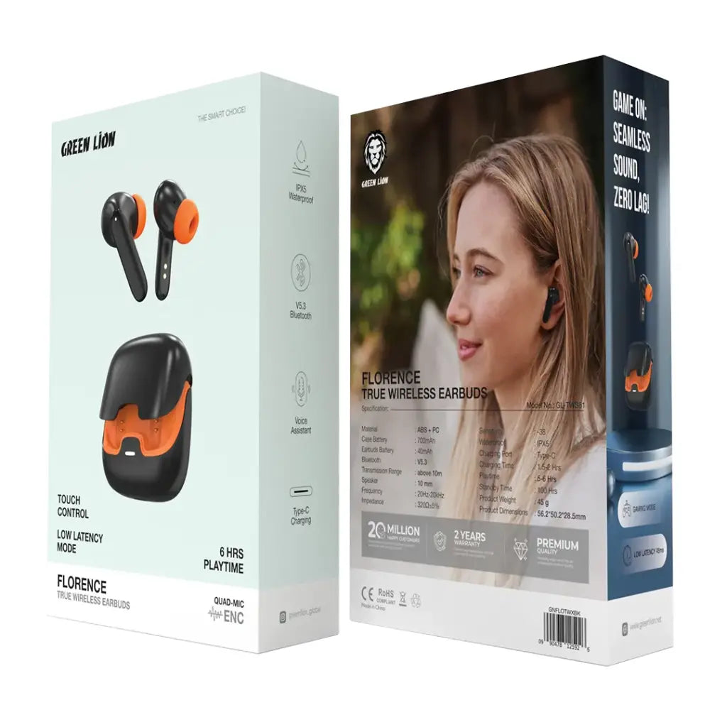 سماعات جرين لايون فلورنس اللاسلكية | Green Lion Florence TWS True Wireless Earbuds