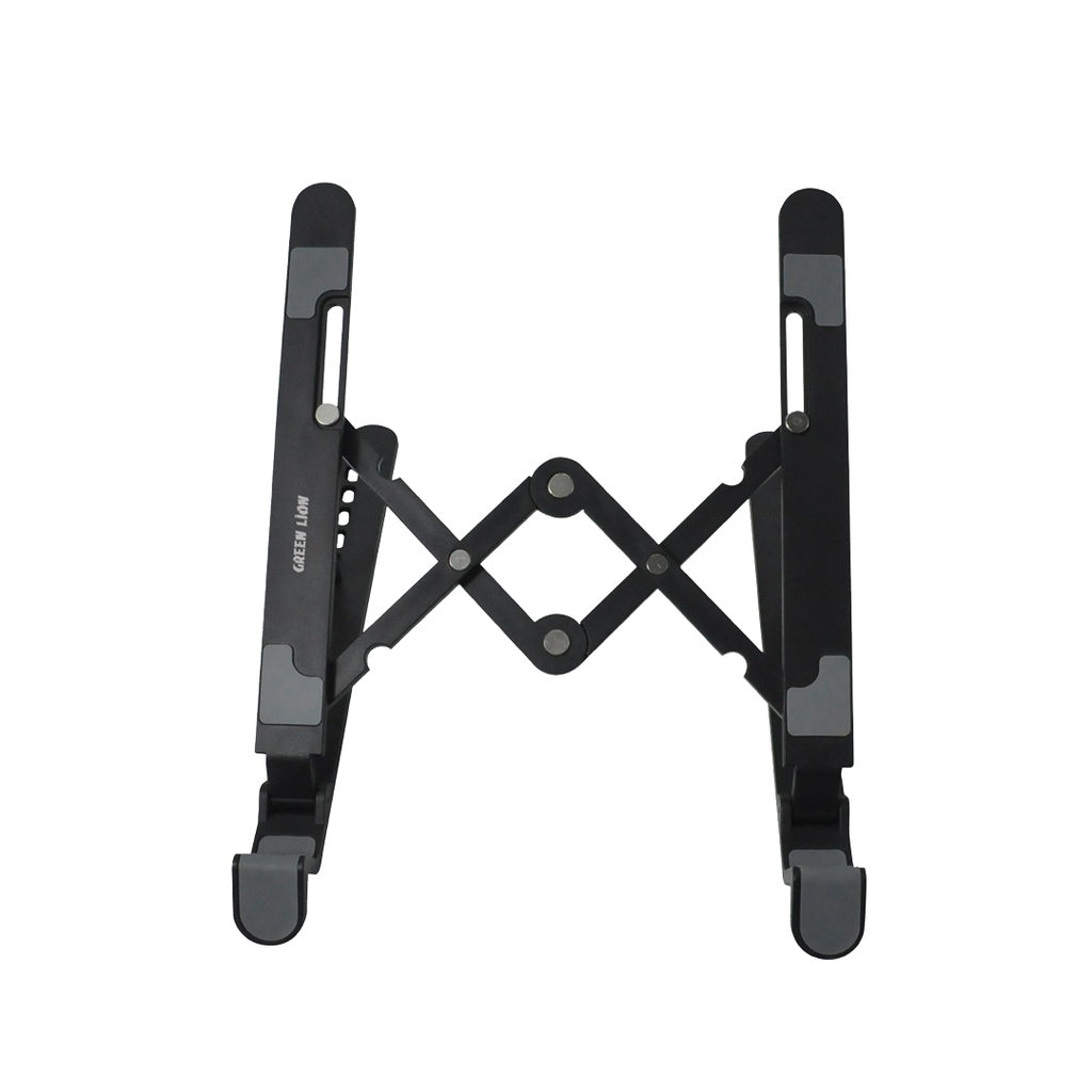 حامل لابتوب قابل للطي من جرين لايون مع 7 زوايا امالة - اسود | Green Lion Foldable Laptop Stand 7 Tilts - Black