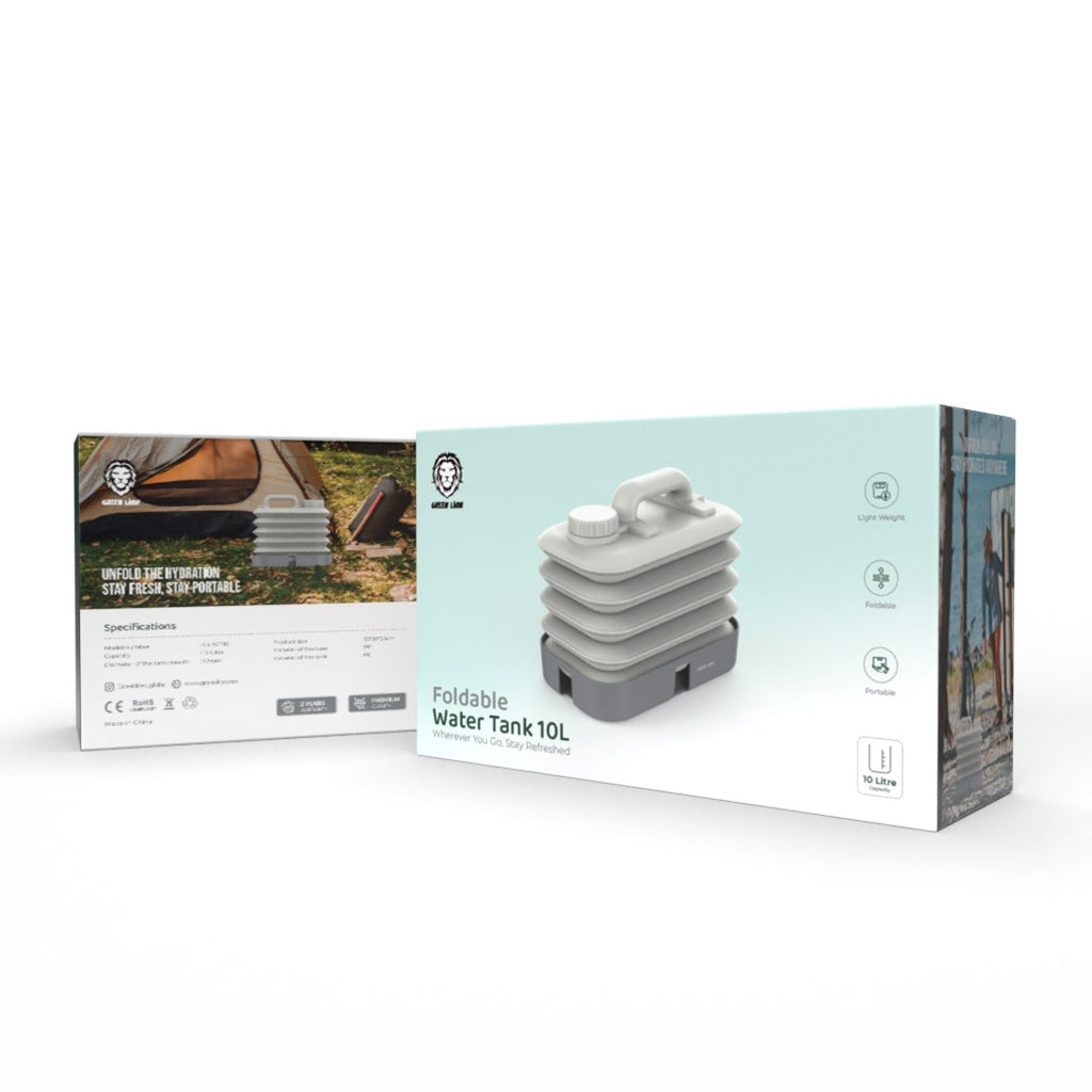 خزان ماء قابل للطي من جرين لايون بسعة 10 لتر – أبيض | Green Lion Foldable Water Tank 10L - White