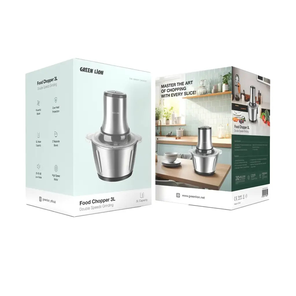 مطحنة الطعام من جرين لايون - فضي | Green Lion Food Grinder - Silver