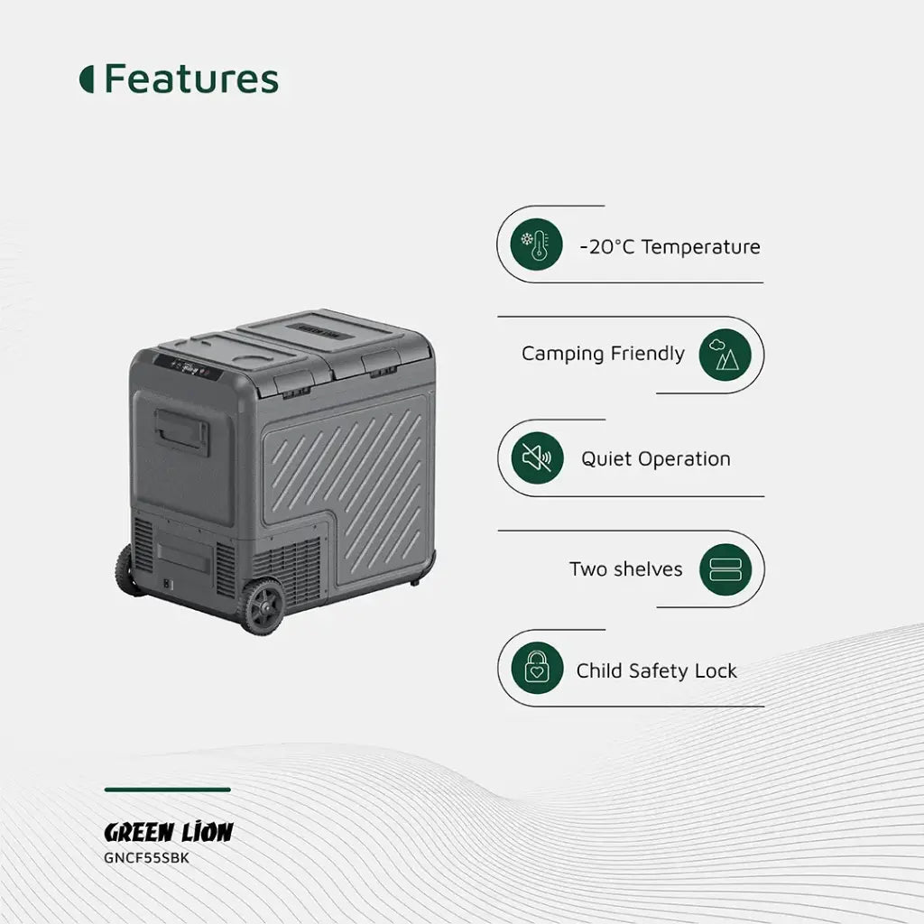 ثلاجة سيارة جرين لايون جي اف سي 55 لتر | Green Lion GFC-55 Car Fridge