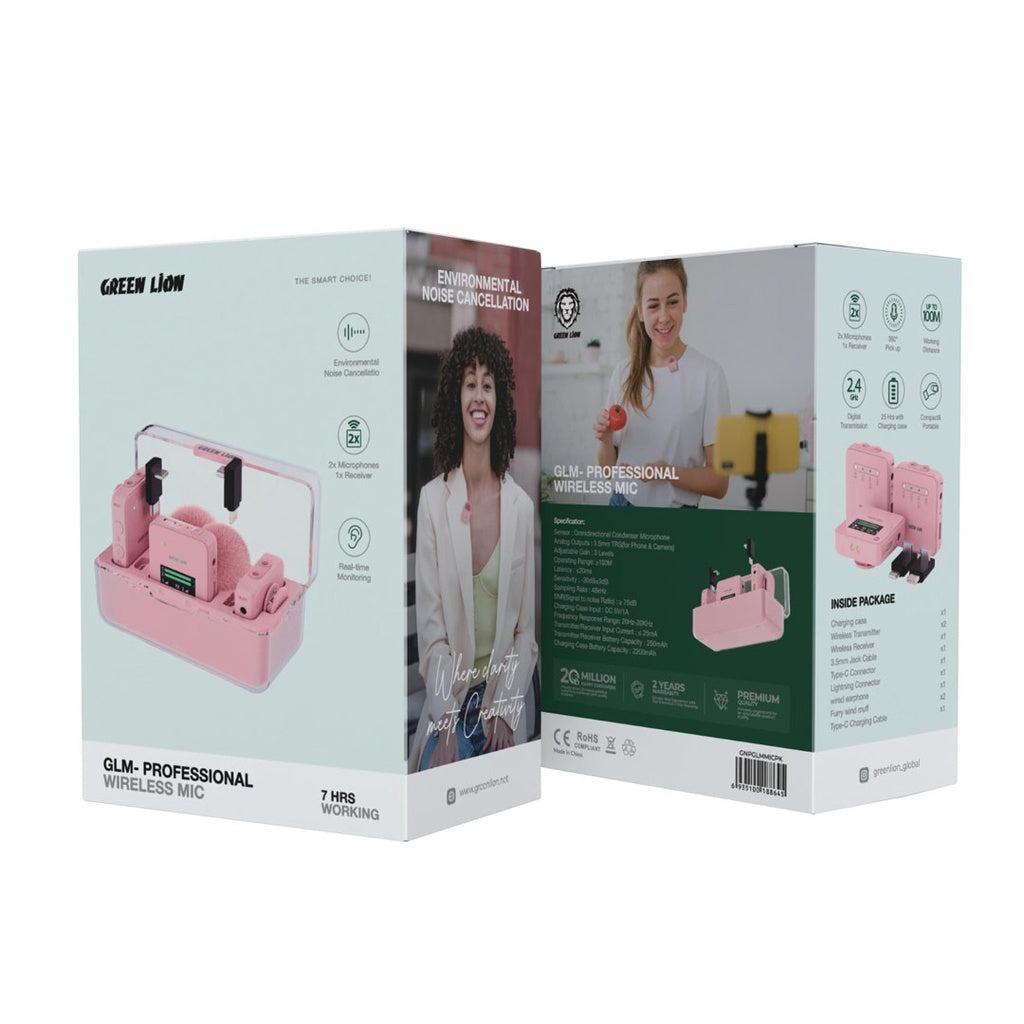 مايكروفون جرين لايون GLM اللاسلكي الاحترافي | Green Lion GLM-Professional Wireless Mic