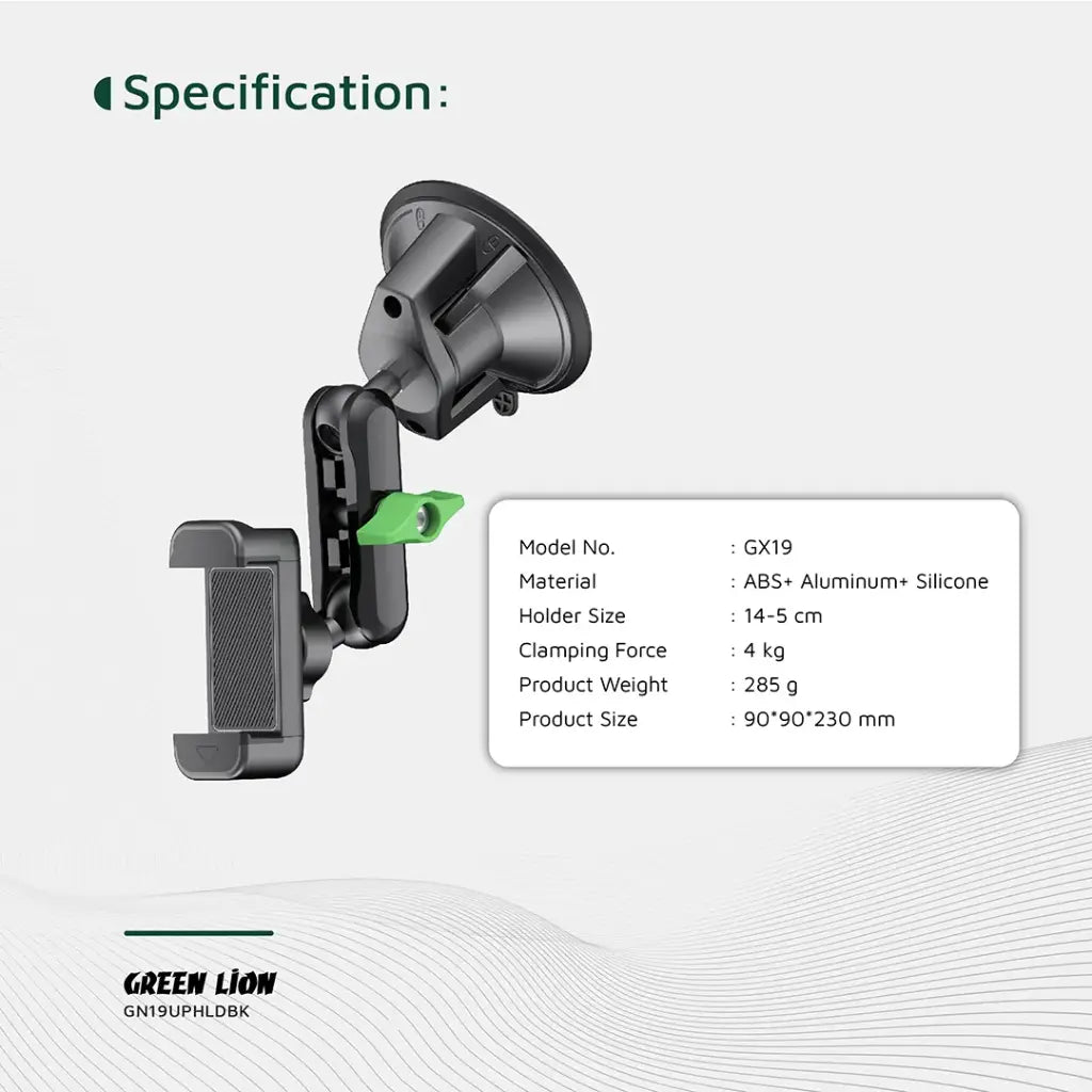 حامل هاتف عالمي جرين لايون GX-19 - أسود | Green Lion GX-19 Universal Phone Holder - Black