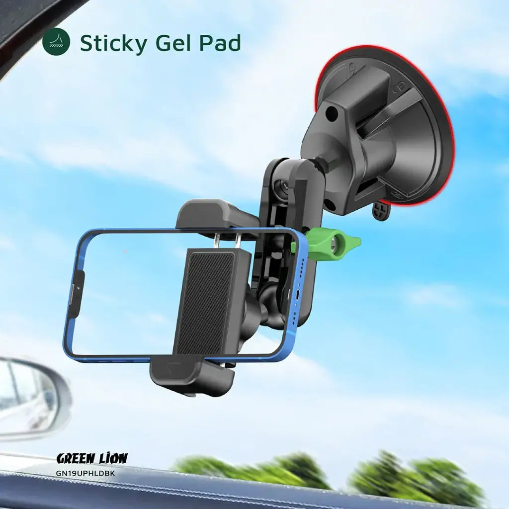 Green Lion GX-19 Universal Phone Holder – حامل هاتف Green Lion GX-19 تثبيت على الزجاج أو التابلوه