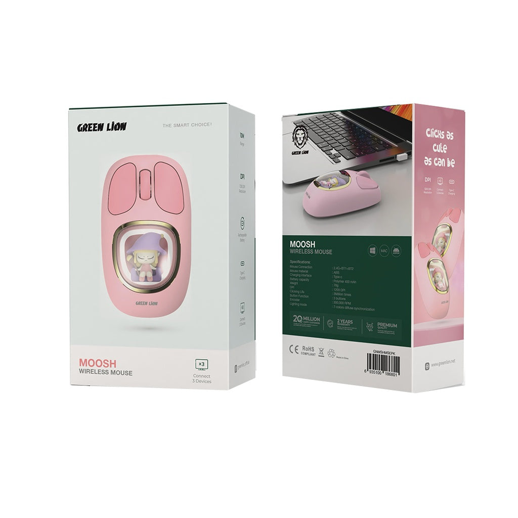 ماوس جرين لايون مووش اللاسلكي | Green Lion Moosh Wireless Mouse