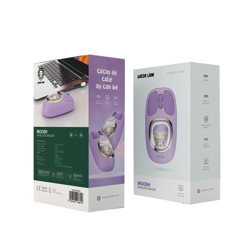 ماوس جرين لايون مووش اللاسلكي | Green Lion Moosh Wireless Mouse