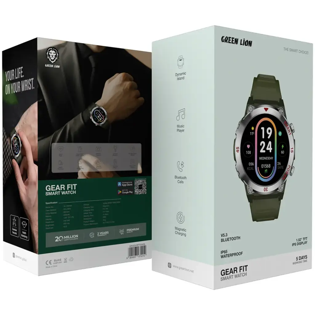 ساعة جرين لايون جير فيت الذكية | Green Lion Gear Fit Smart Watch