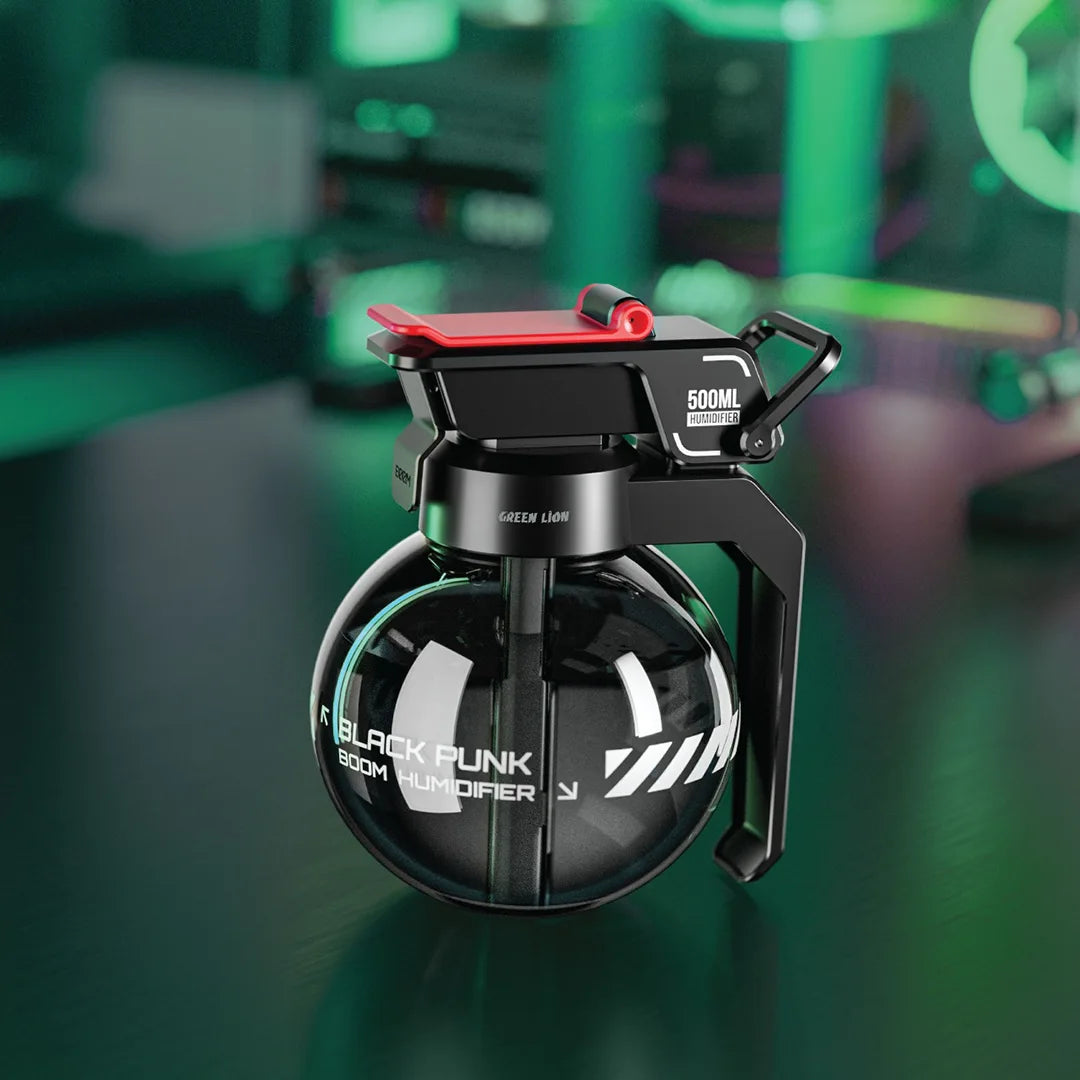 Green Lion Grenade Humidifier 500mL - Black - مرطب الجو جرين ليون جرينيد –500 مل- اسود