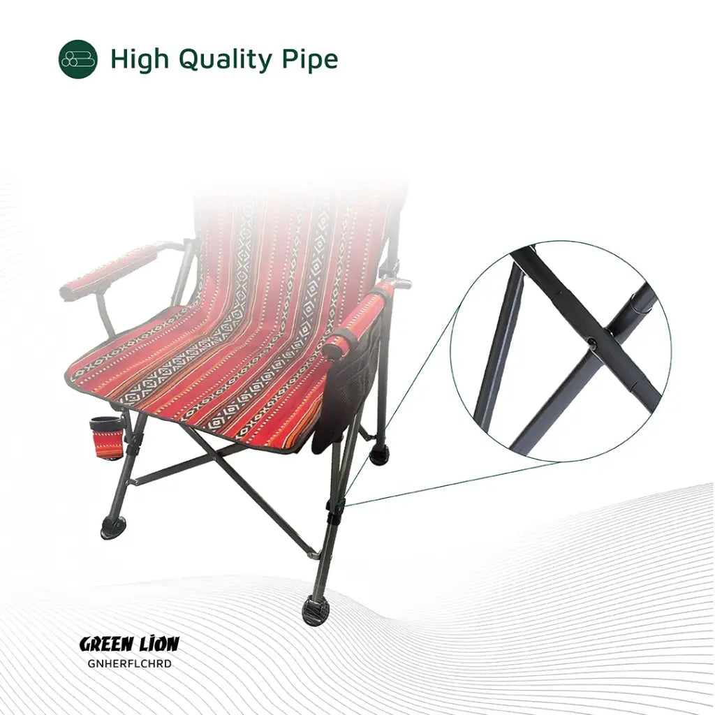 كرسي جرين لايون هيريتج القابل للطي - احمر | Green Lion Heritage Foldable Chair - Red