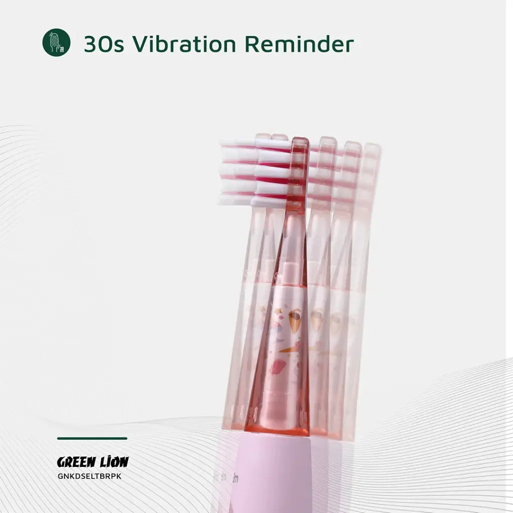 فرشاة الاسنان الكهربائية للاطفال من جرين لايون, بطارية تدوم حتى 60 يوما | Green Lion Kids Electric Toothbrush – Up To 60 Days Battery Life.