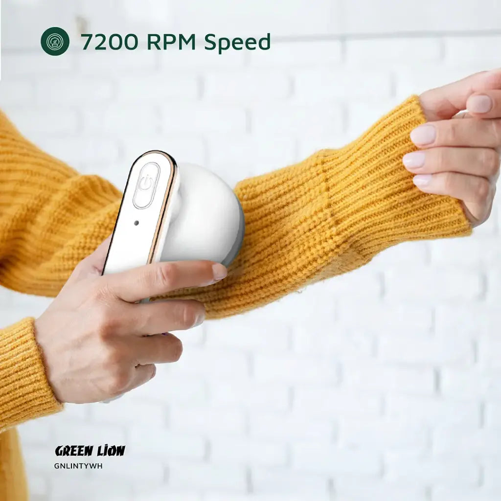 مزيل الوبر للملابس من جرين لايون, متعدد الوضائف, وقت تشغيل 45 دقيقة - ابيض | Green Lion Lint Y Multi-Function Lint Remover, 45min Working Time - White.