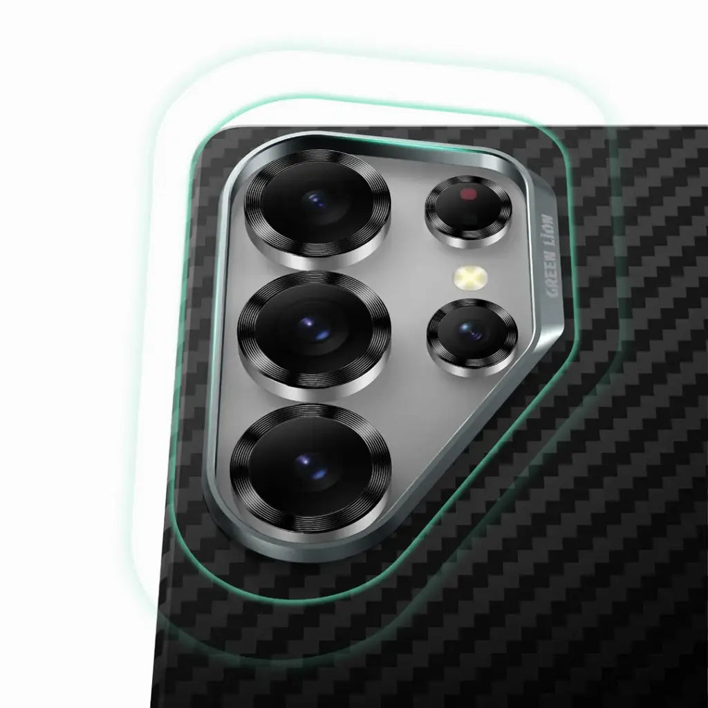 كفر جرين لايون ماج سيف لهاتف سامسونج S25 Ultra - اسود | Green Lion MagSafe Kevlar Armor Case For Galaxy S25 Ultra - Black