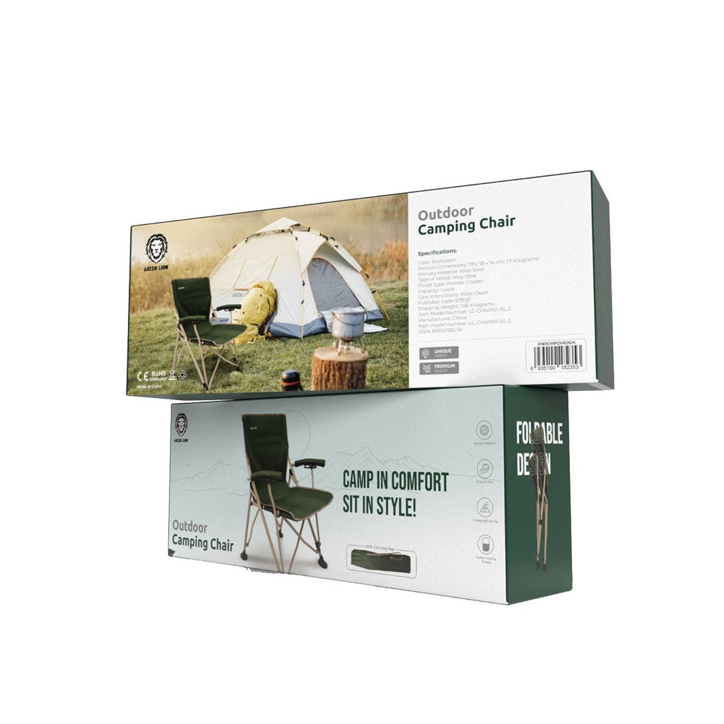 كرسي جرين لايون  للتخييم الخارجي مع حقيبة حمل | Green Lion Outdoor Camping Chair with Carrying Bag