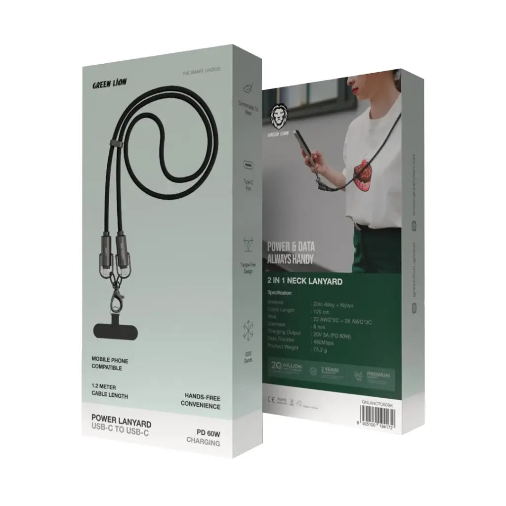 Kabloya Hêza Kesk a USB-C bo USB-C 60W - Şînê Asmanî